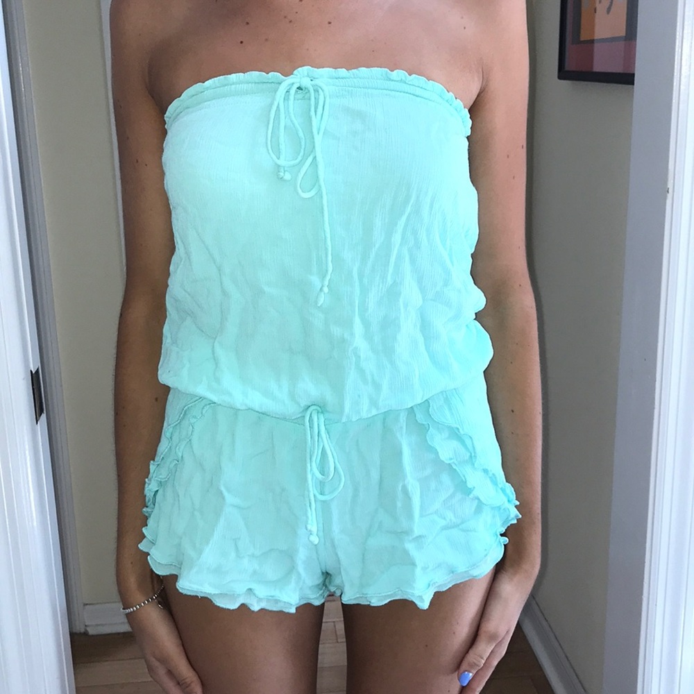Aqua blue play suit!! Great condition